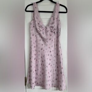 BP Floral Pink Sleeveless Mini Dress, V-Neck, Size small.